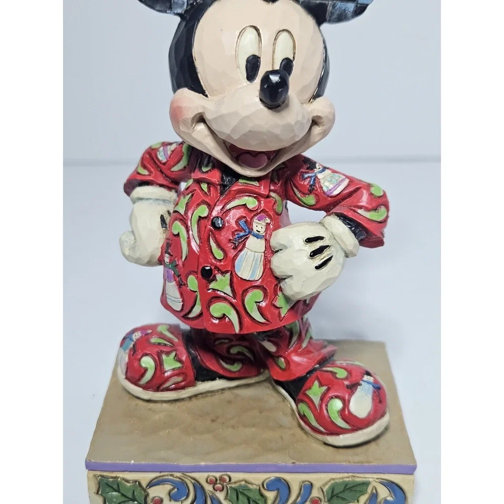 Jim Shore Disney Traditions Magical Morning Mickey Christmas Pajamas Figurine - Picture 6 of 8